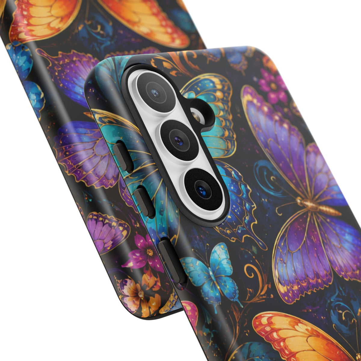 Butterfly Tough Phone Case — Colorful Floral Butterflies Protective Cover