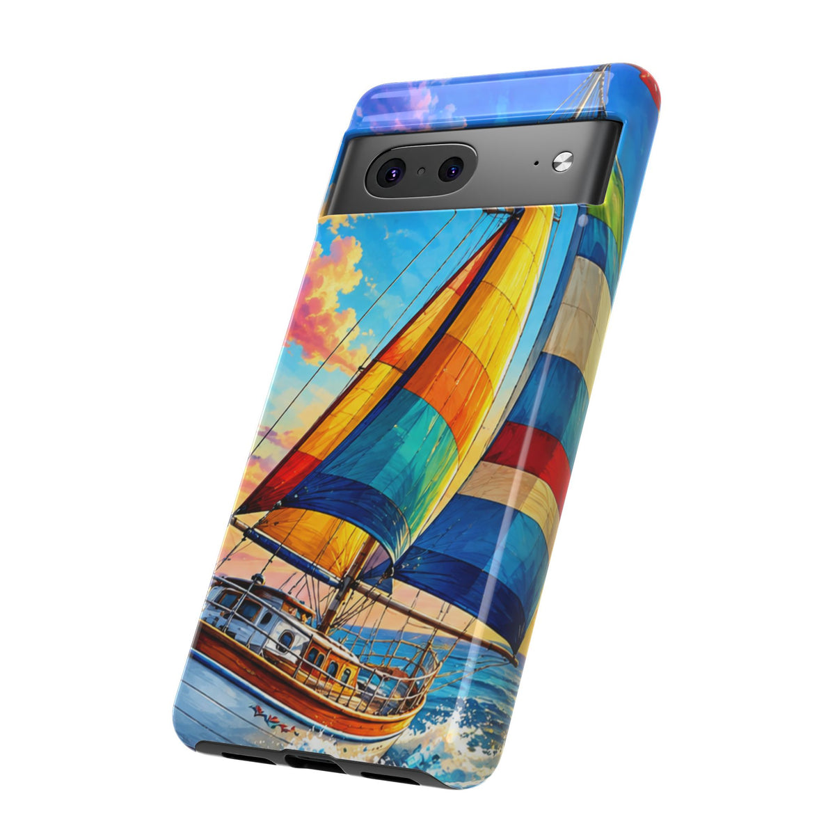 Sailboat Sunset Phone Case — Colorful Nautical iPhone Cover