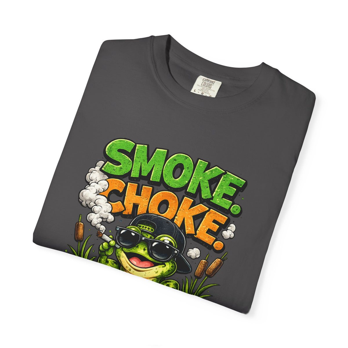Smoke Choke Croak Frog T-shirt | Graphic Frog Tee