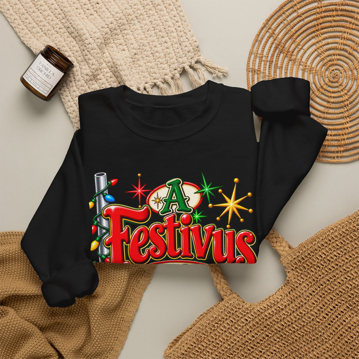 Festivus Crewneck Sweatshirt — "A Festivus For The Rest Of Us" Holiday Sweater