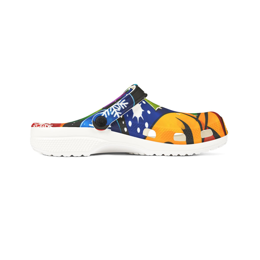 Colorful Abstract EVA Foam Clogs — Vibrant All-Over-Print Slip-On Shoes