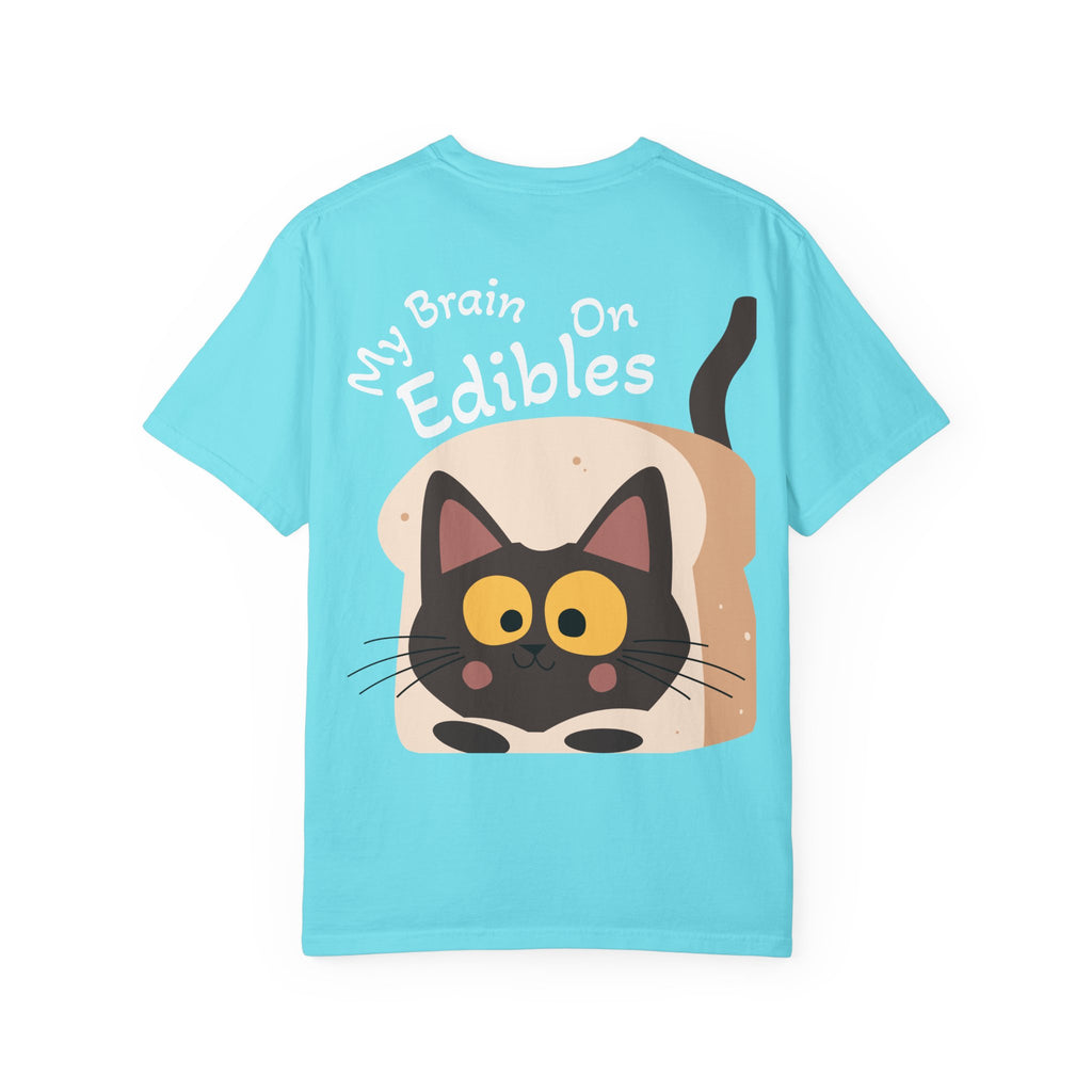 Black Cat in Toast T-Shirt | Cute Kawaii Kitty Illustration