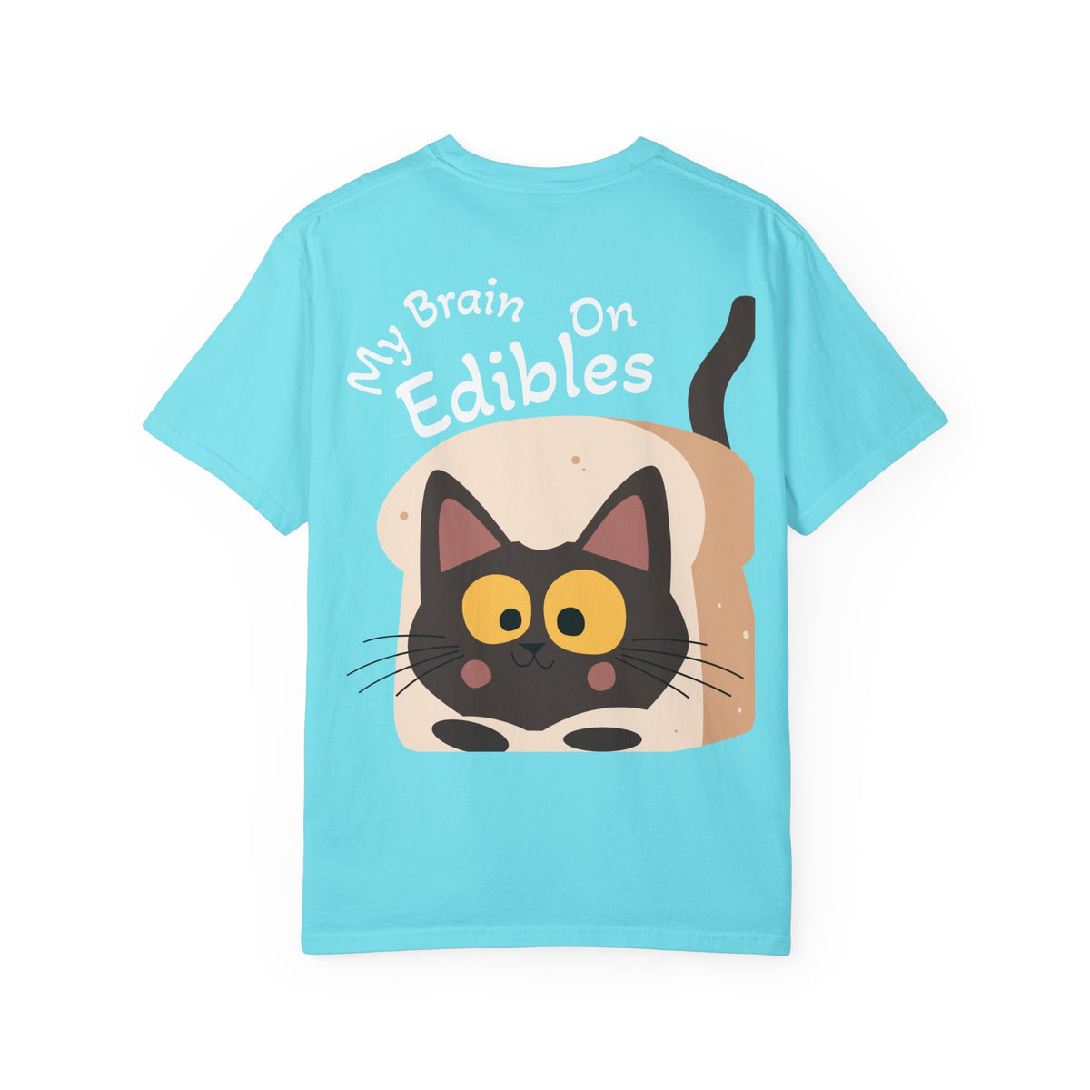 Black Cat in Toast T-Shirt | Cute Kawaii Kitty Illustration