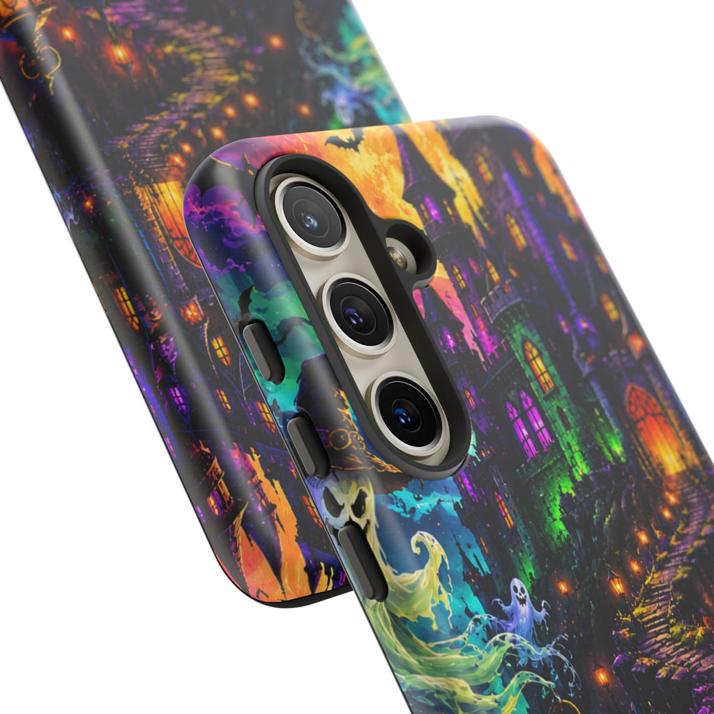 Halloween Haunted Castle Phone Case — Spooky Pumpkin & Ghost Tough Case