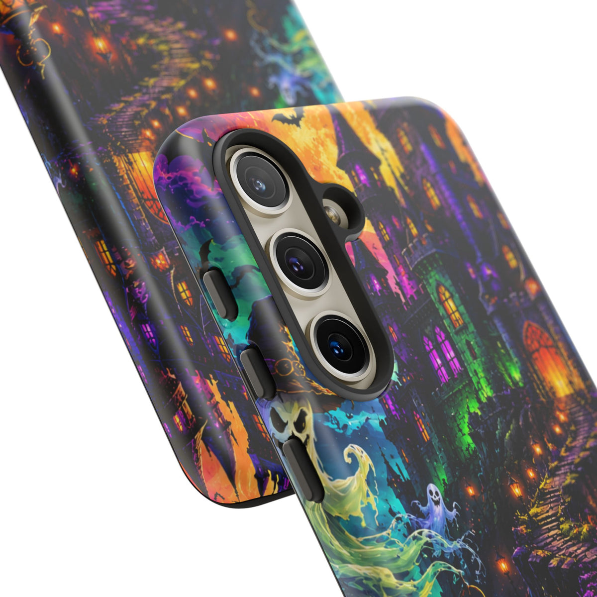 Halloween Haunted Castle Phone Case — Spooky Pumpkin & Ghost Tough Case