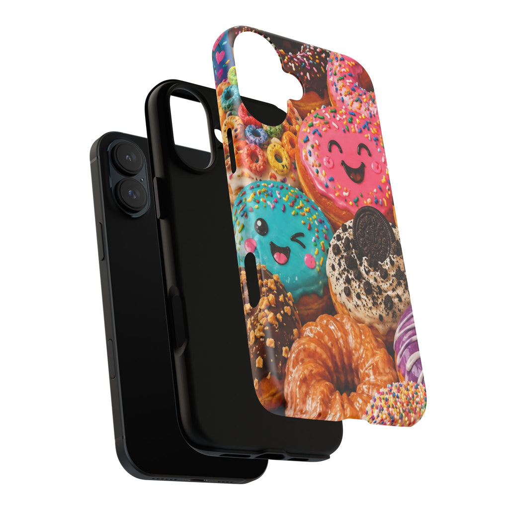 Donut Smile Tough Phone Case — Cute Colorful Desserts Protective Cover