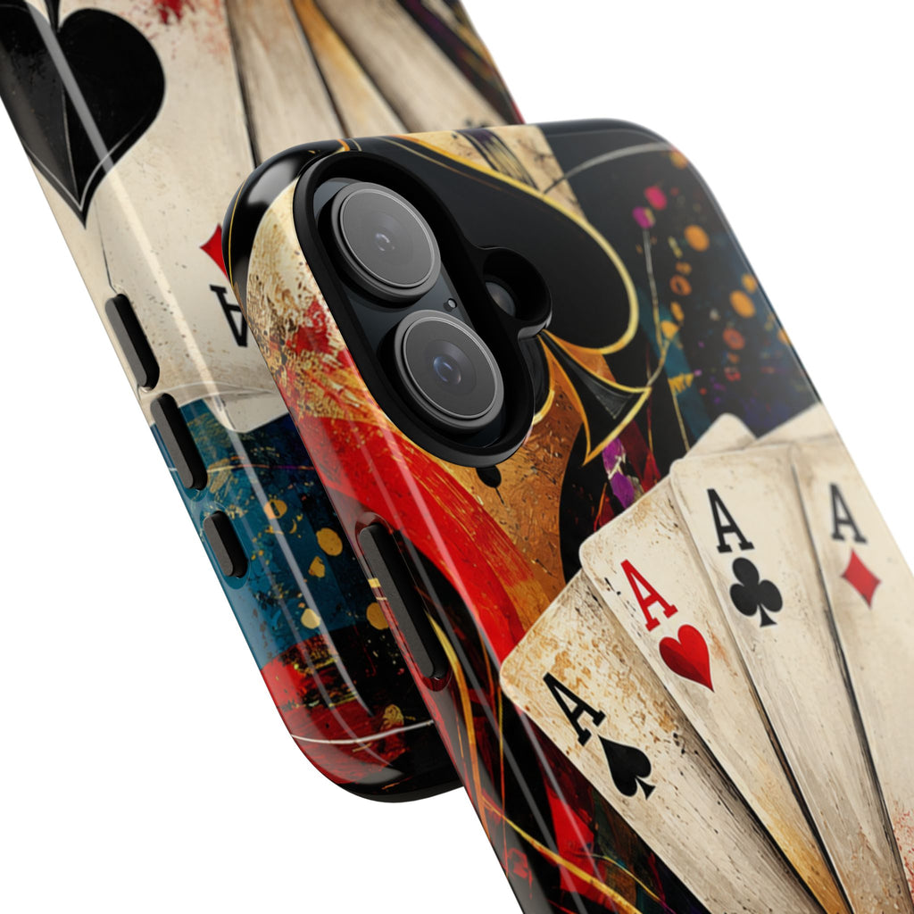 Casino Poker Ace Phone Case — Vintage Playing Cards & Chips Protective Cover