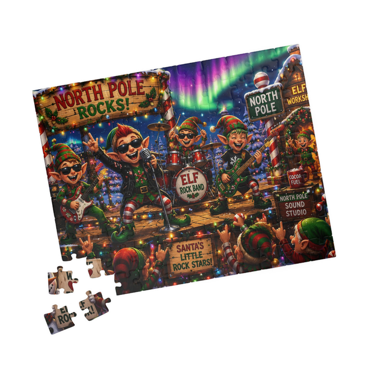 North Pole Rocks! Elf Band Christmas Puzzle (110–1014 pcs)