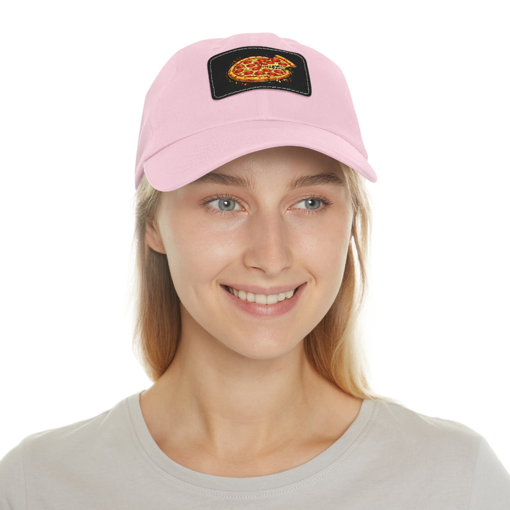 Pepperoni Pizza Patch Hat | Leather Rectangle Patch