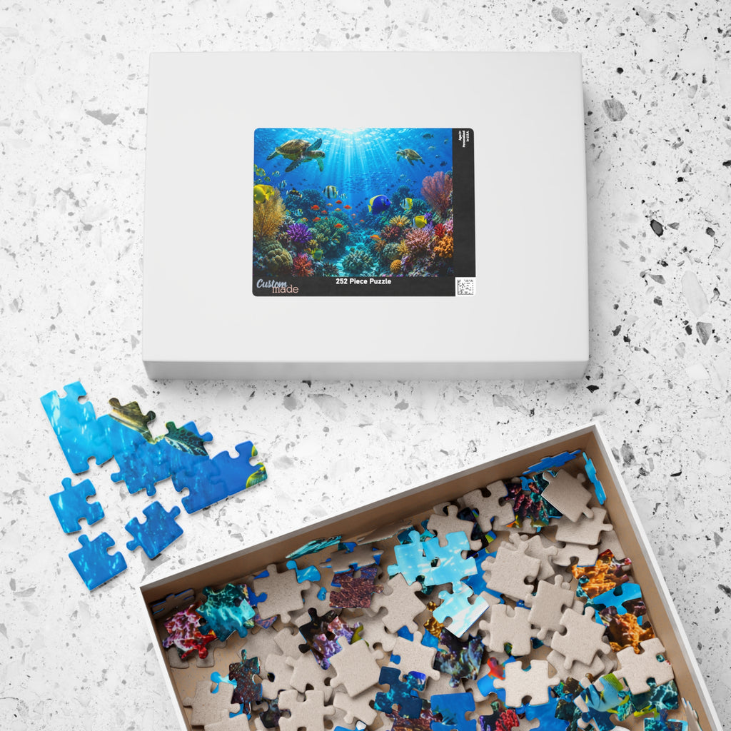 Underwater Reef Jigsaw Puzzle — Sea Turtles & Tropical Fish (110–1014 pcs)