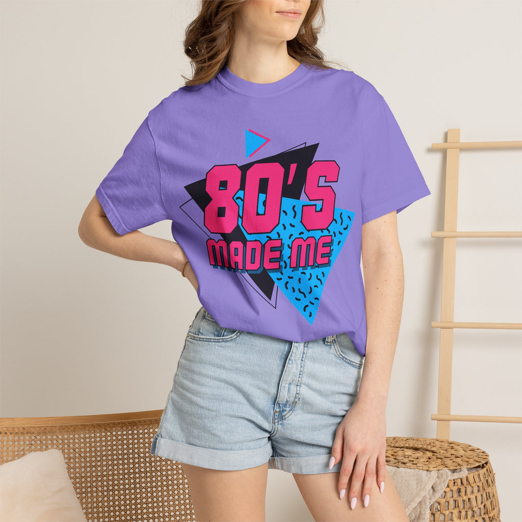 80's Made Me T-shirt | Retro 80s Neon Geometric Tee