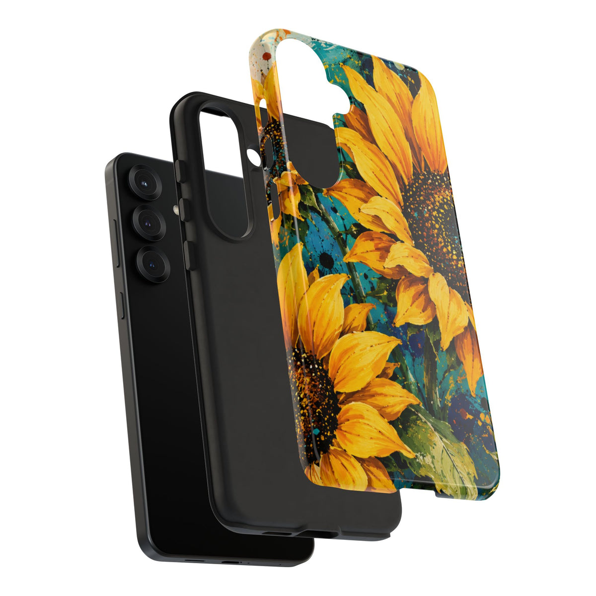 Sunflower Art Phone Case — Vibrant Yellow Floral Tough Case