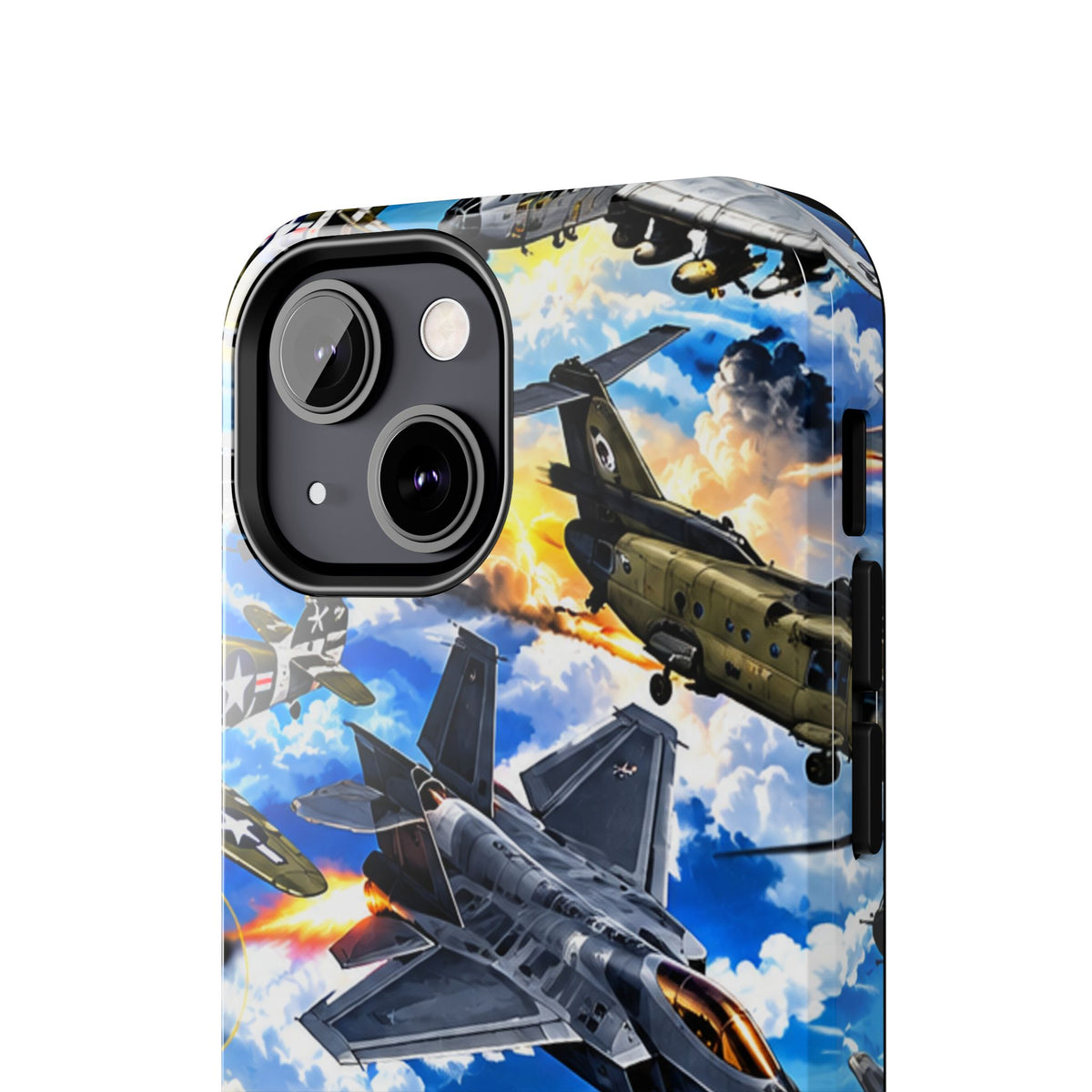Military Aircraft Tough Phone Case – Vintage & Modern Jet Fighter Print