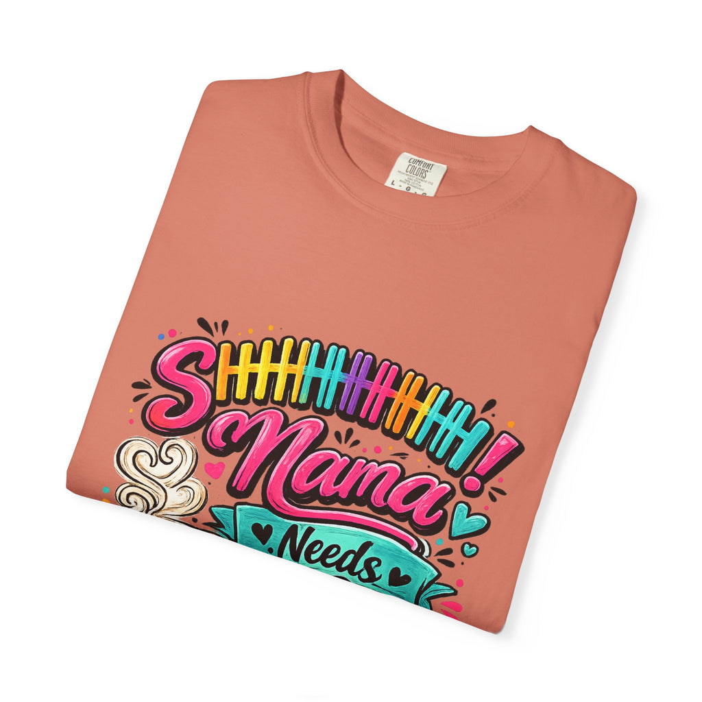 Mama Needs Coffee T-shirt | Colorful Coffee Cup Typography