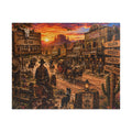 Wild West Saloon Jigsaw Puzzle — Vintage Cowboy Town Sunset (110/252/520/1014 pcs)