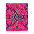 Boho Pink Mandala Velveteen Plush Blanket