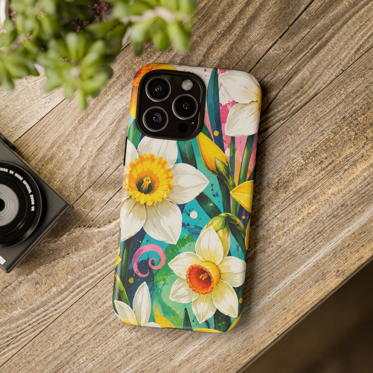 Daffodil Floral Phone Case — Bright Spring Garden Protective Cover