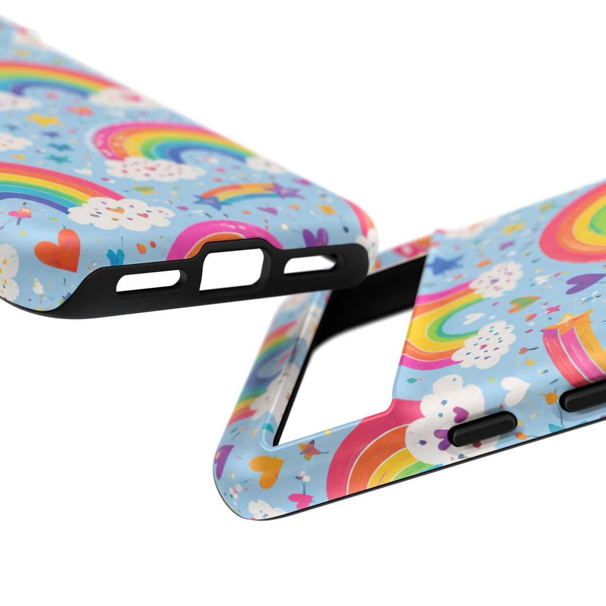 Rainbow Clouds Phone Case — Cute Pastel Rainbow Pattern Tough Case