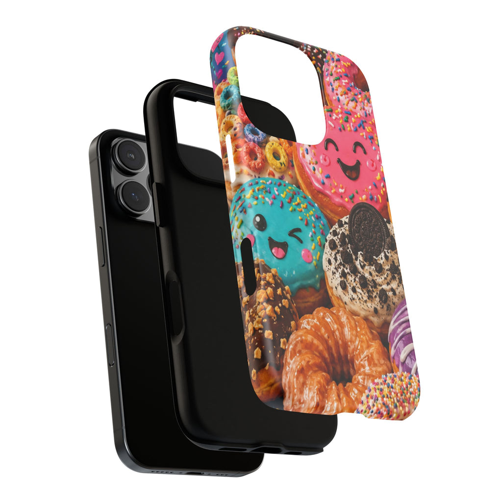 Donut Smile Tough Phone Case — Cute Colorful Desserts Protective Cover