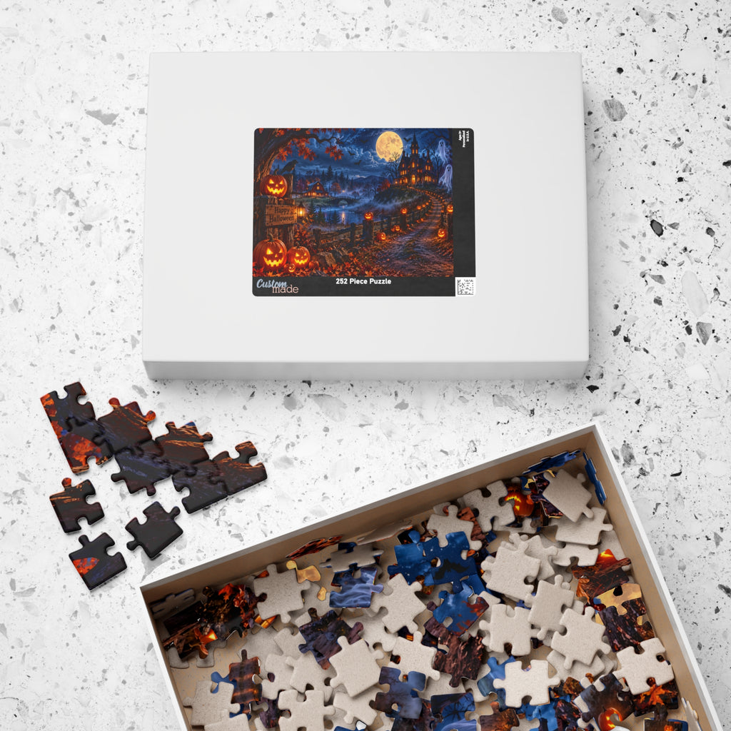 Halloween Haunted Mansion Jigsaw Puzzle — Spooky Night 110/252/520/1014-Piece