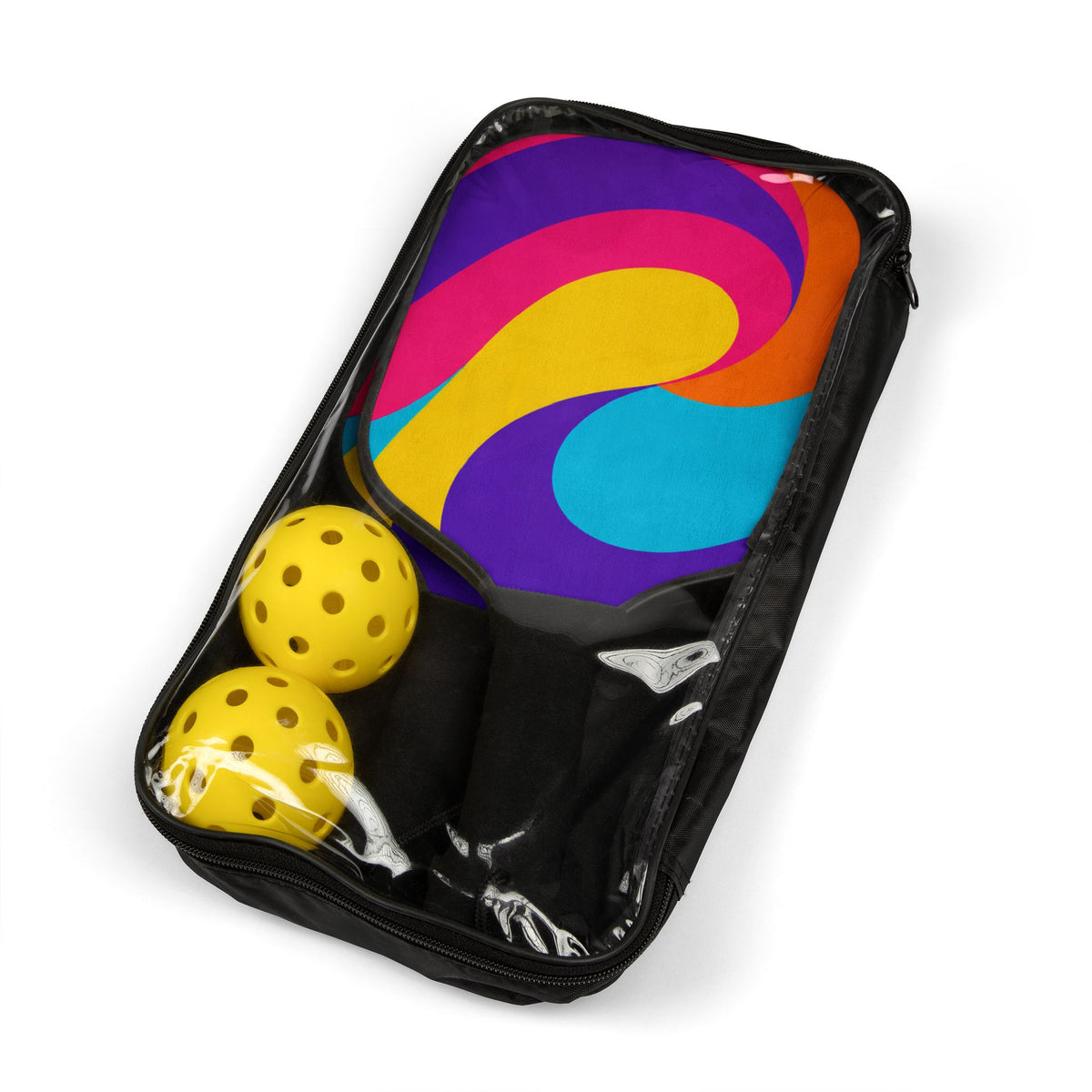 Pickleball Paddles — Retro Swirl Pickleball Kit (2 Paddles + Balls)