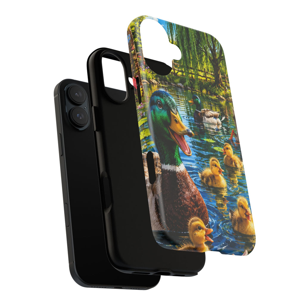 Duck Family Phone Case — Cute Mallard & Ducklings Protective Tough Case