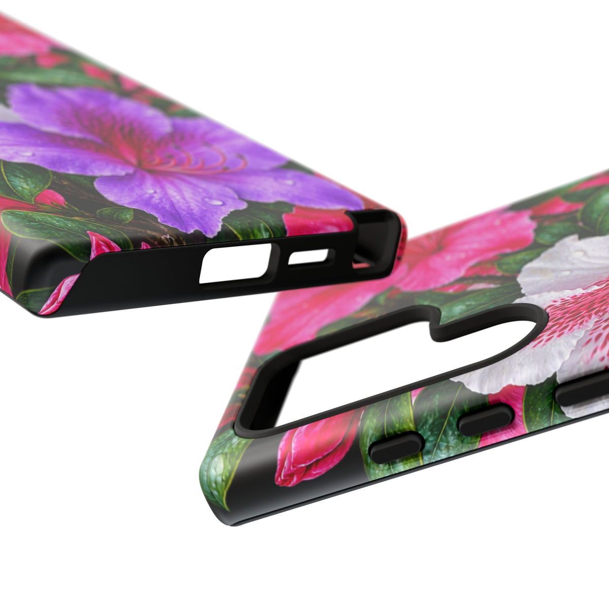 Floral Azalea Phone Case — Vibrant Pink & Purple Blossom Protection