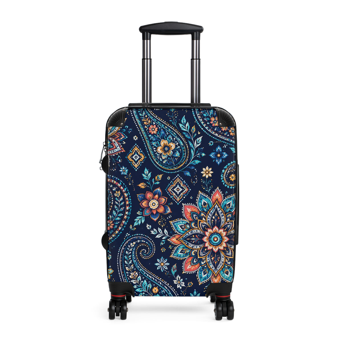 Floral Paisley Suitcase Cover – Navy Boho Luggage Protector