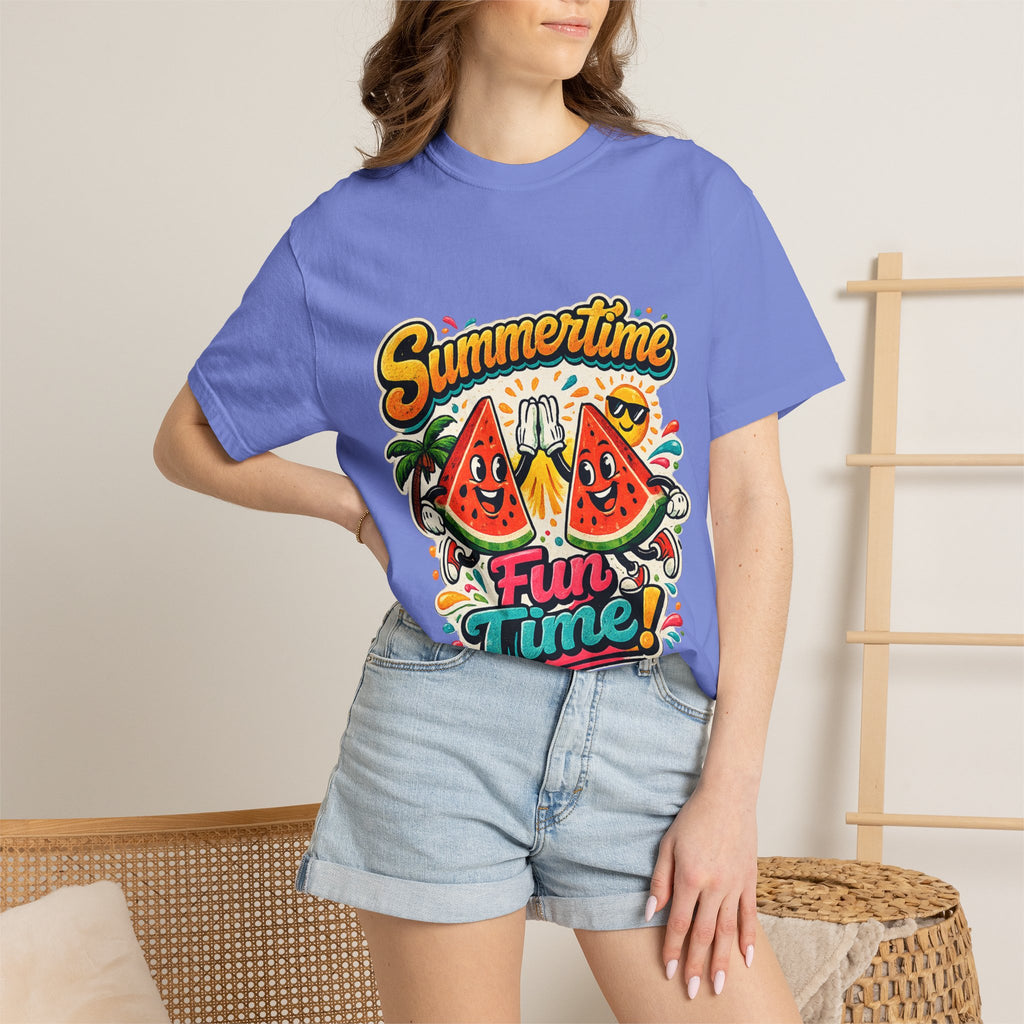 Summertime Fun Time Watermelon Graphic T-Shirt