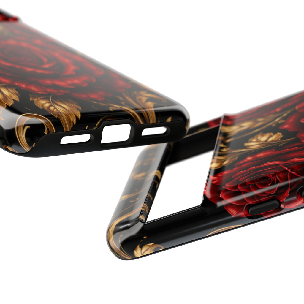 Tough Cases — Vintage Red Rose Floral Phone Case
