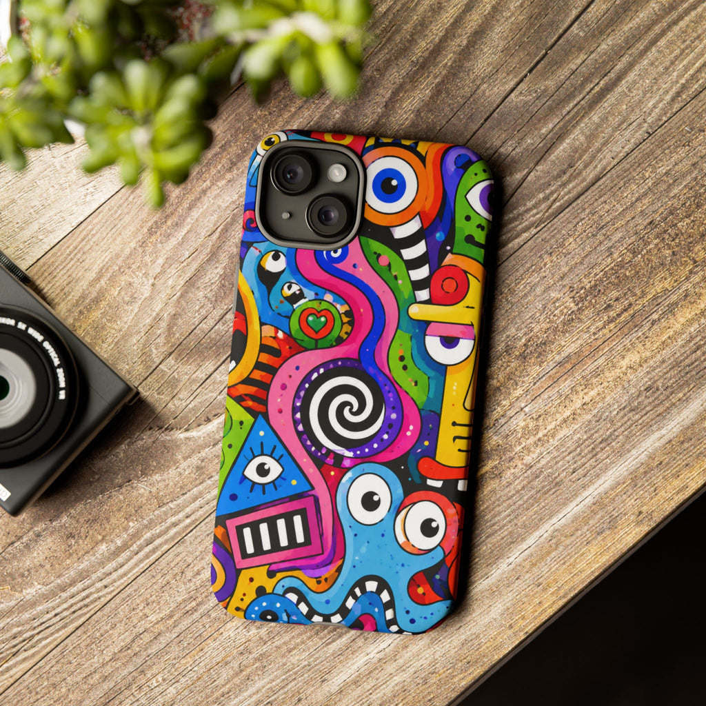 Colorful Abstract Doodle Tough Phone Case