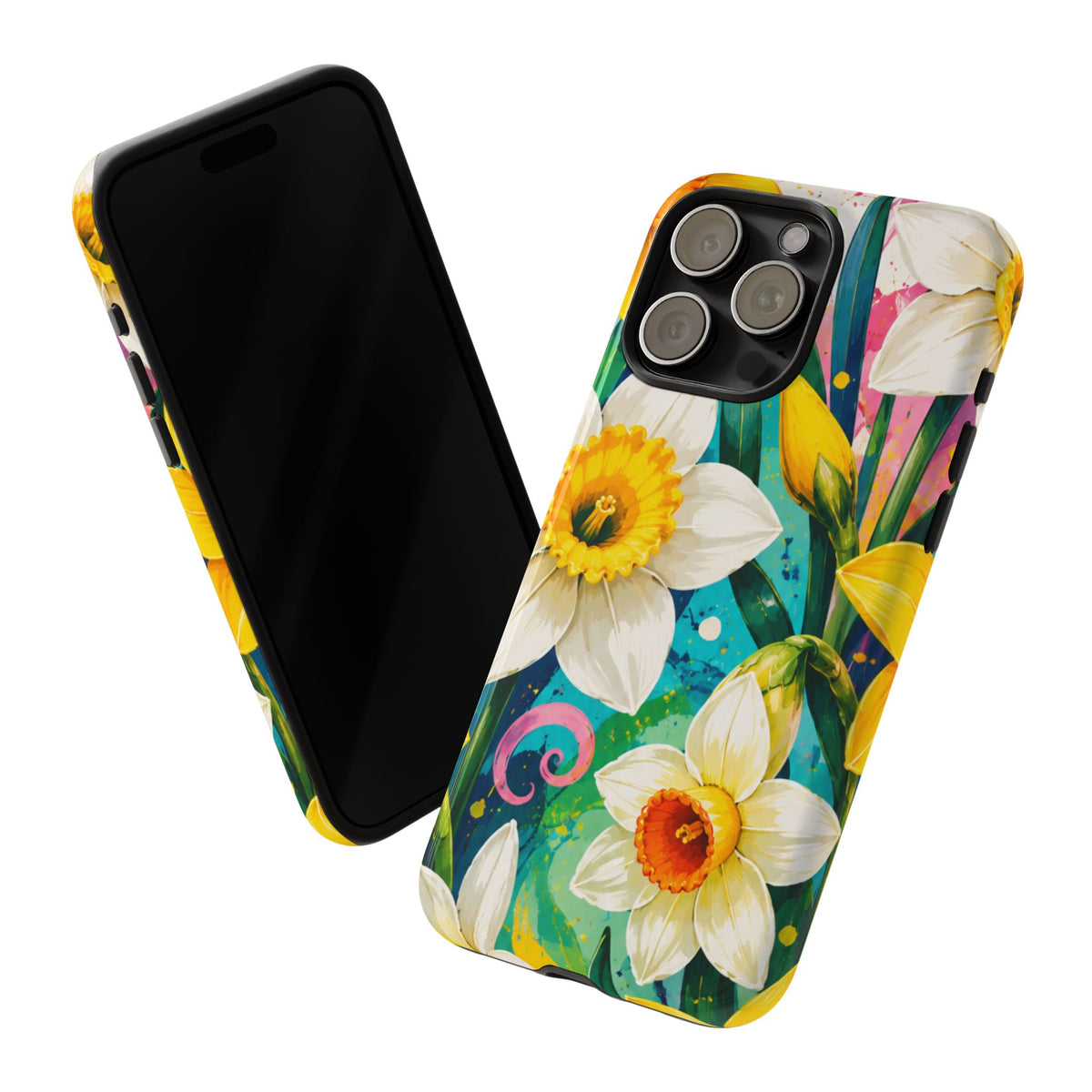 Daffodil Floral Phone Case — Bright Spring Garden Protective Cover