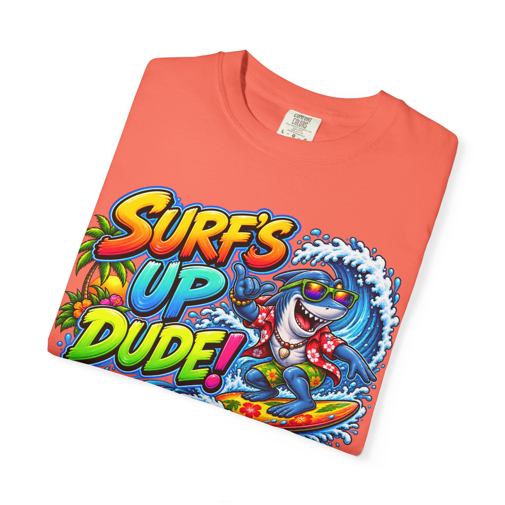 Surf's Up Dude! Surf Shark Graphic T-Shirt