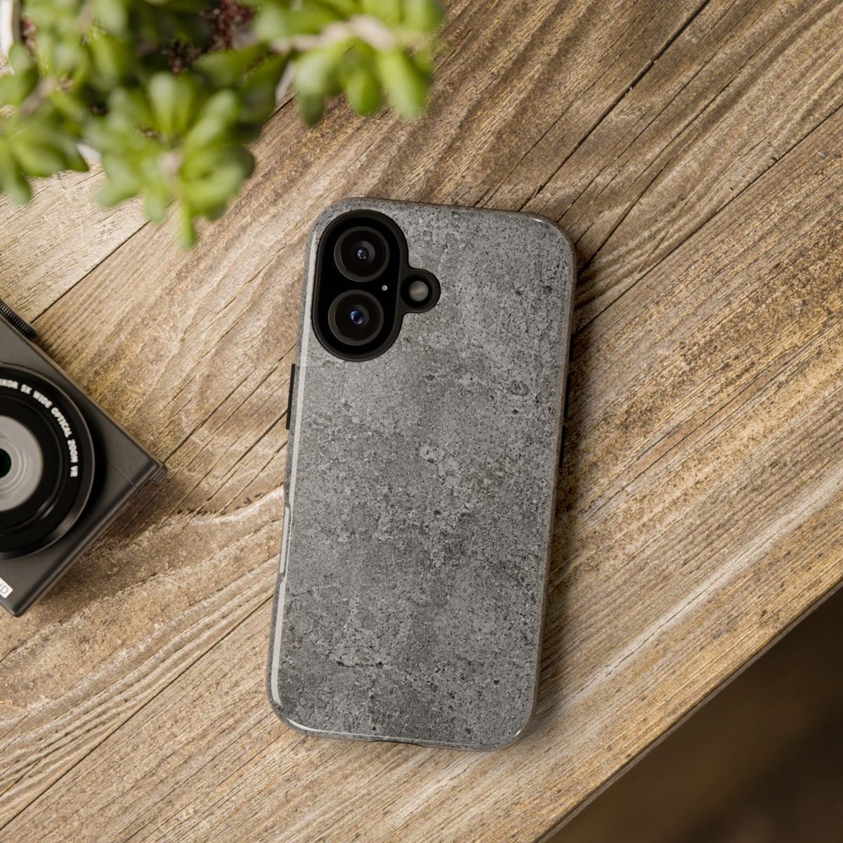 Concrete Texture Phone Case — Rugged Grey Protective iPhone Cover