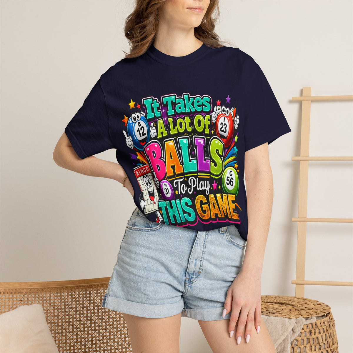 It Takes a Lot of Balls to Play This Game T-Shirt | Bingo Graphic