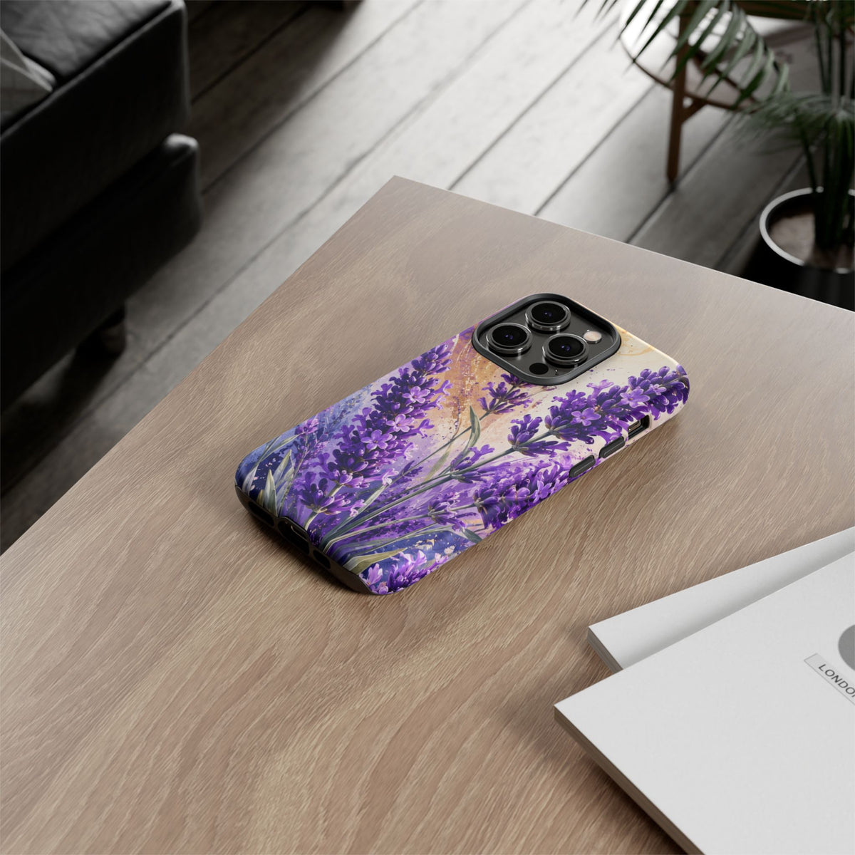 Lavender Bouquet Tough Phone Case — Protective Floral iPhone Case