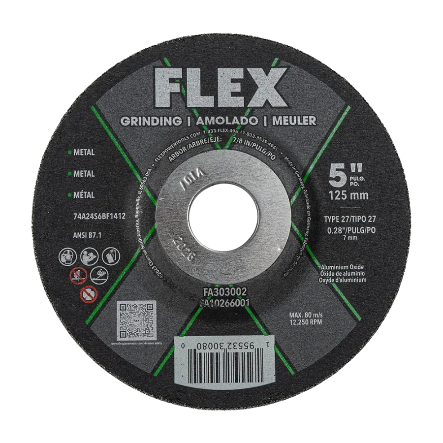 FLEX FA303002 5" x 0.28" x 7/8" Grinding Disc Type 27