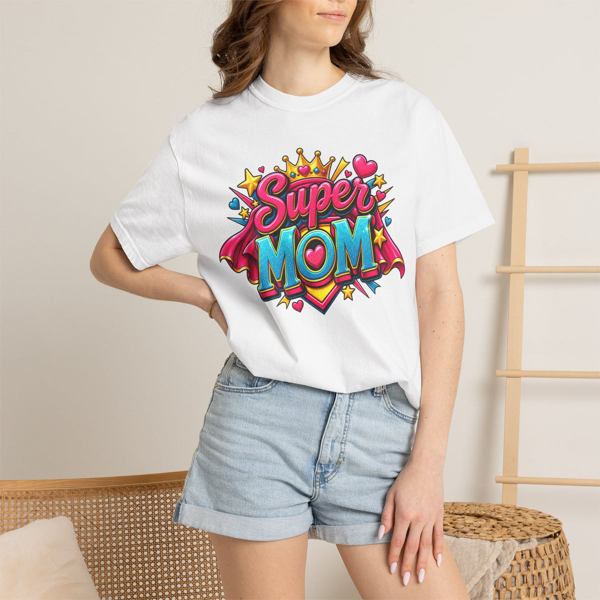 Super Mom T-Shirt — Colorful Comic-Style Mother's Day Tee