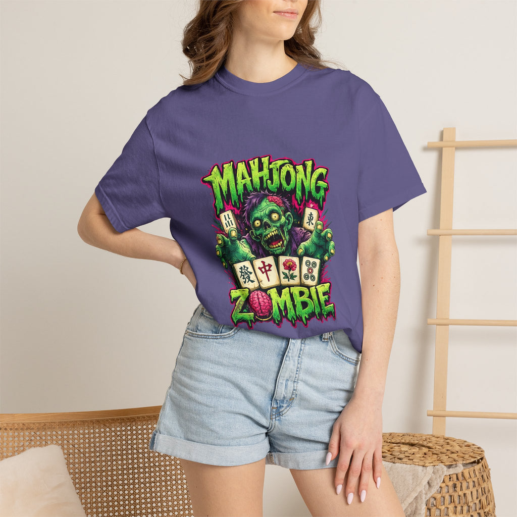 Mahjong Zombie T-shirt | Zombie Mahjong Tiles Graphic Tee