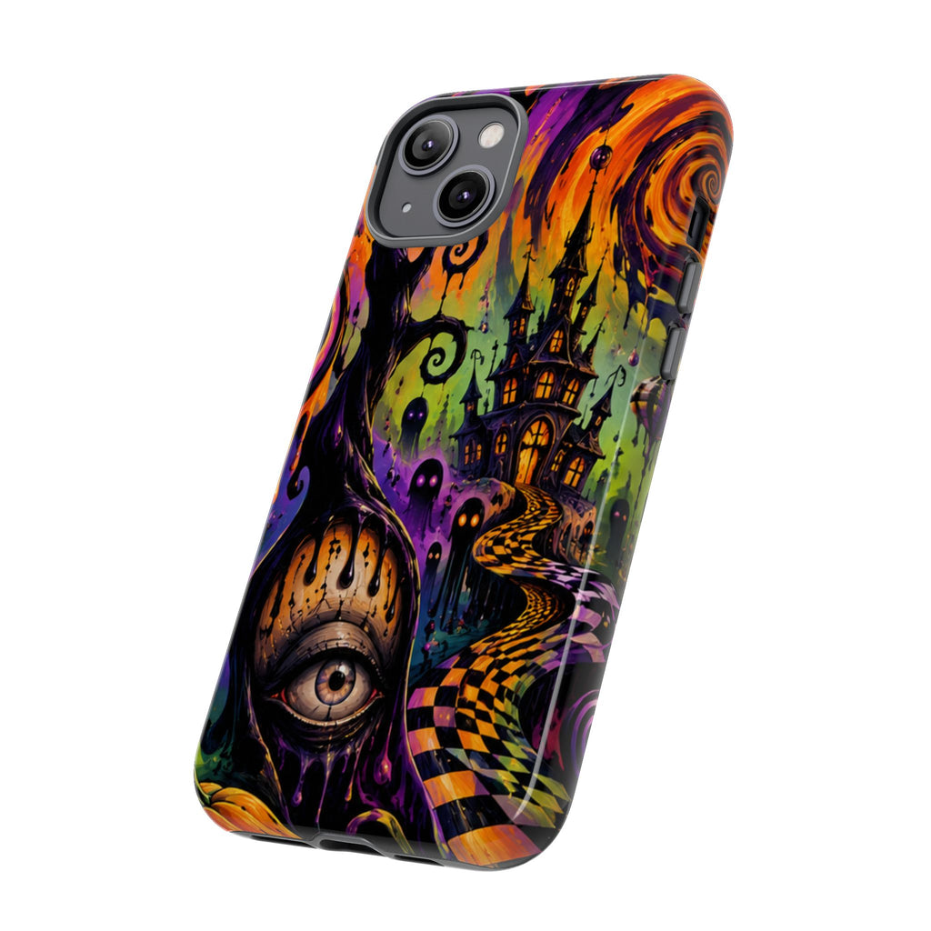 Phone Case — Psychedelic Haunted House Halloween Design