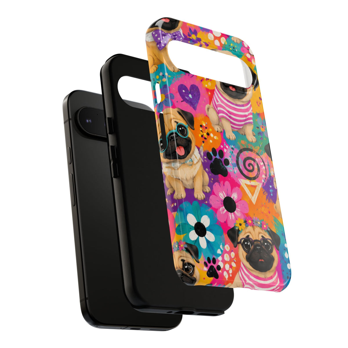 Pug Pop Art Phone Case — Colorful Pug Pattern Tough Case