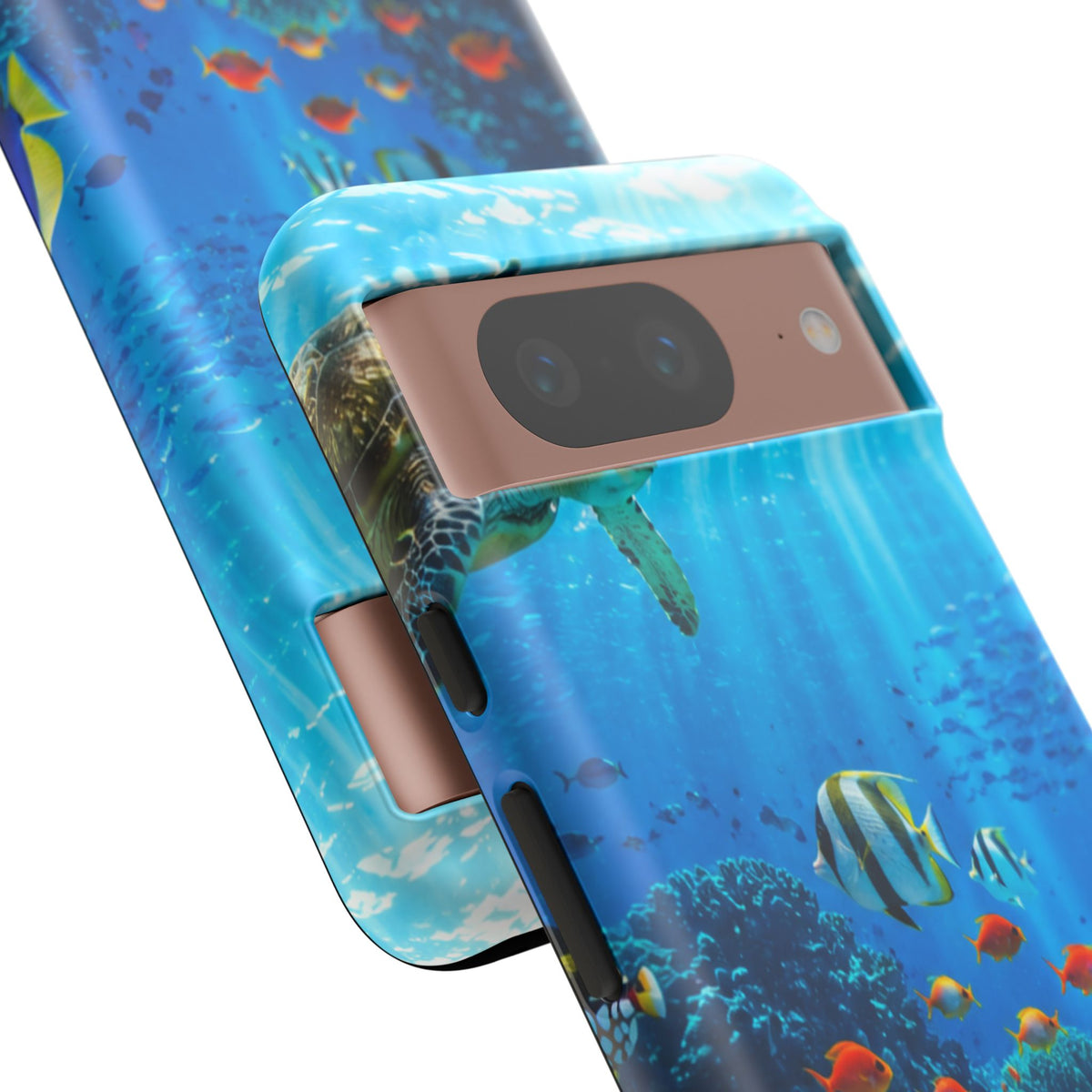 Underwater Ocean Life Tough Phone Case — Coral Reef & Sea Turtle Protective Cover