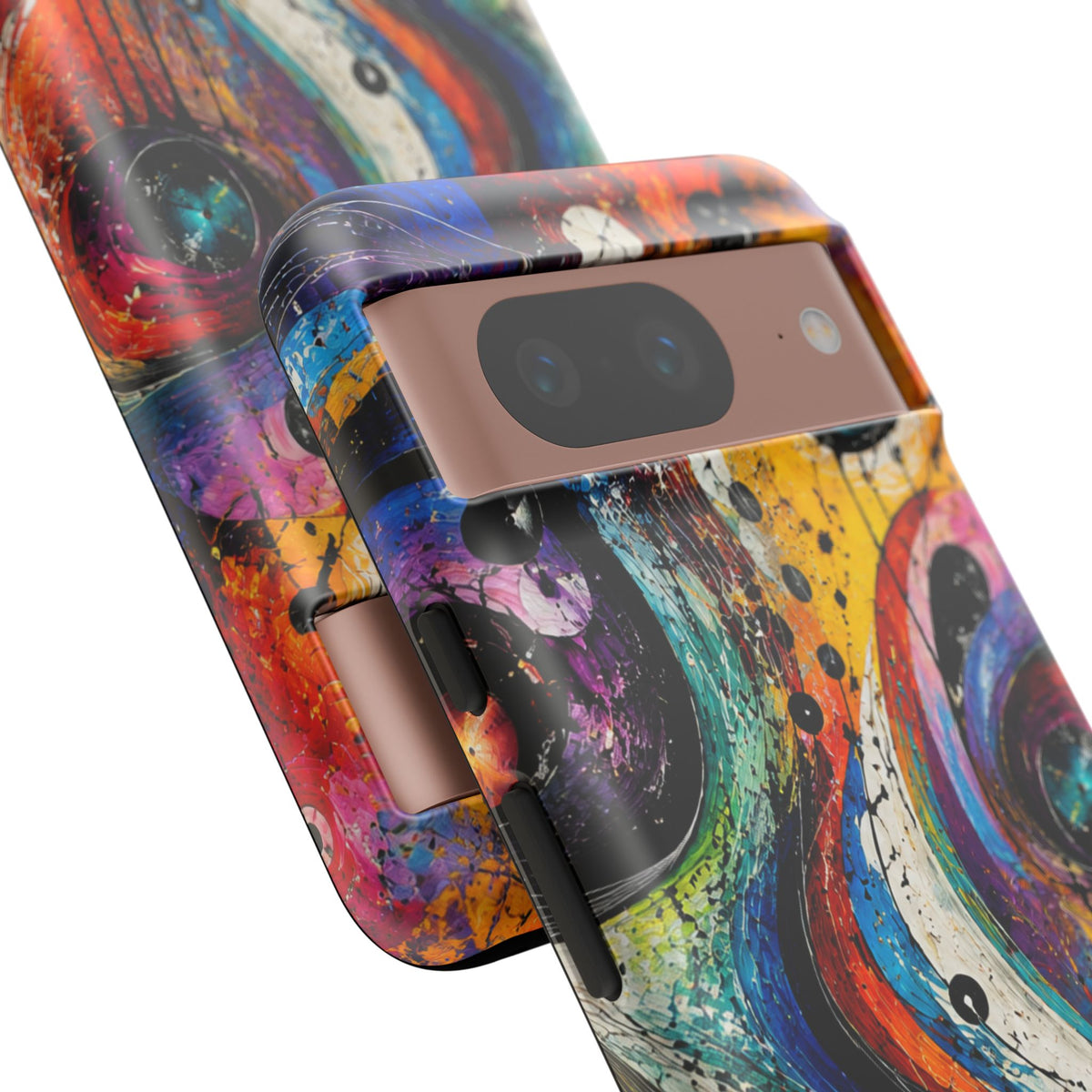 Abstract Cosmic Swirl Phone Case — Colorful Artistic iPhone Tough Case