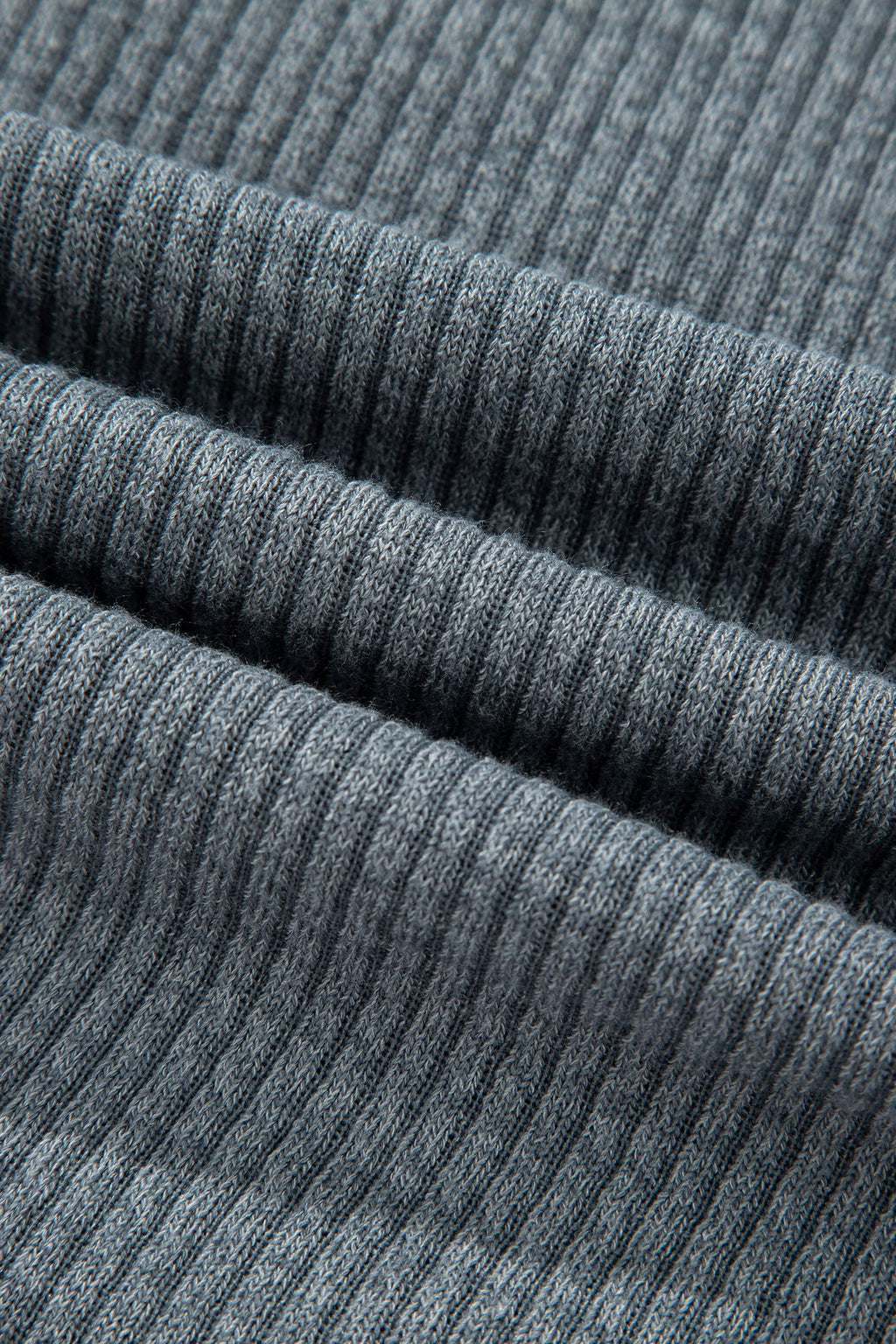 Ribbed Knit Flap Pocket Button-Up Shacket