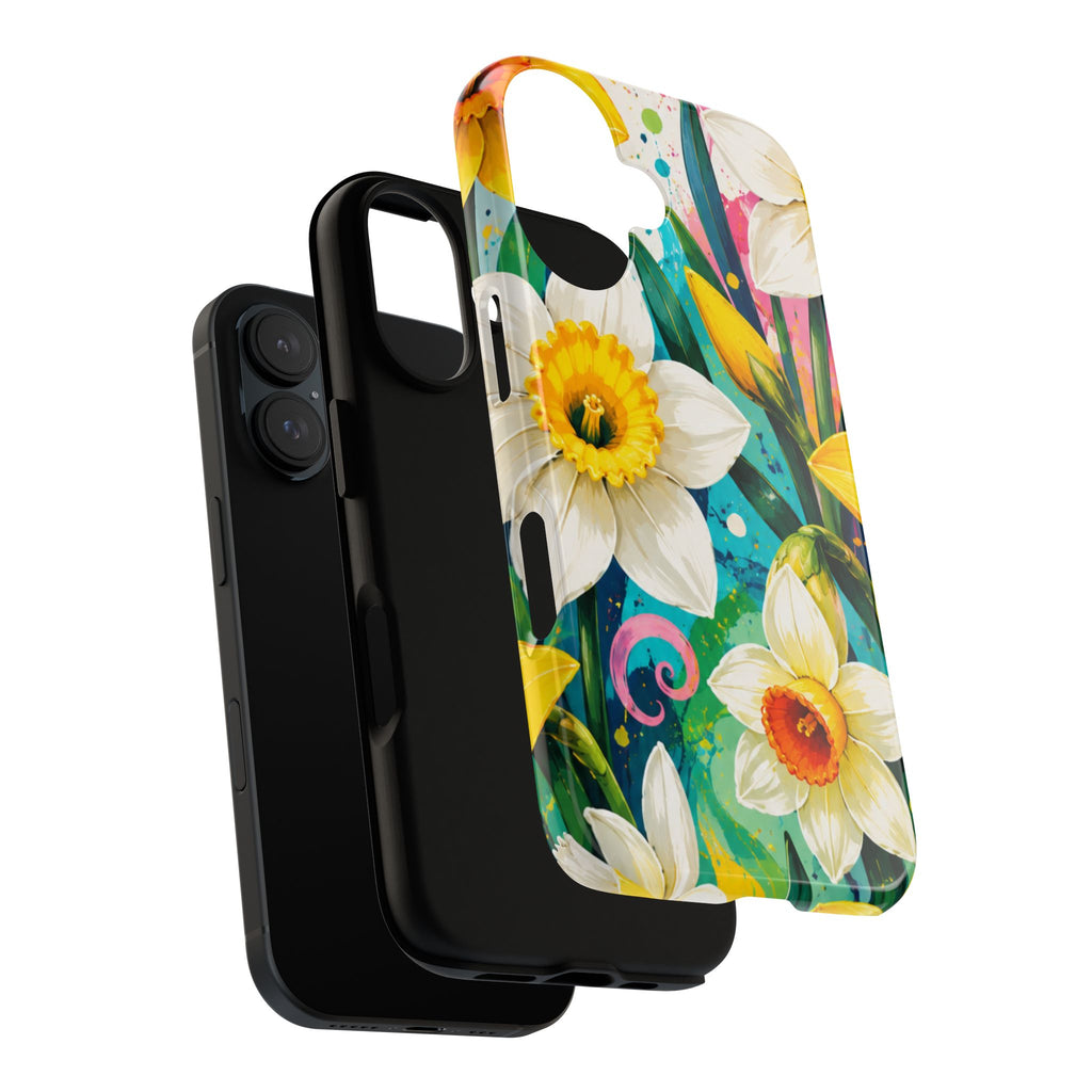 Daffodil Floral Phone Case — Bright Spring Garden Protective Cover