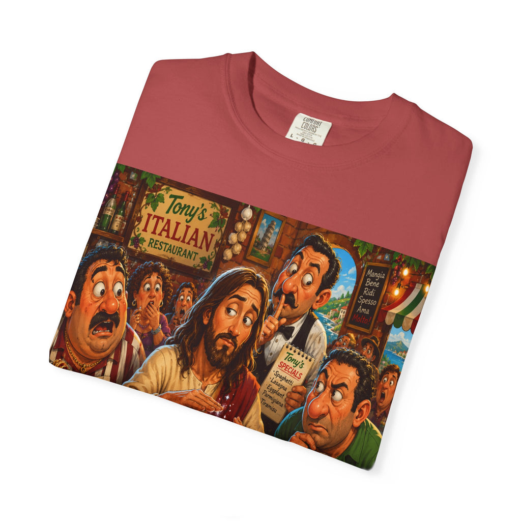 Jesus Turning His Water Into Wine  Scene T-shirt | Italian Parlor Illustration