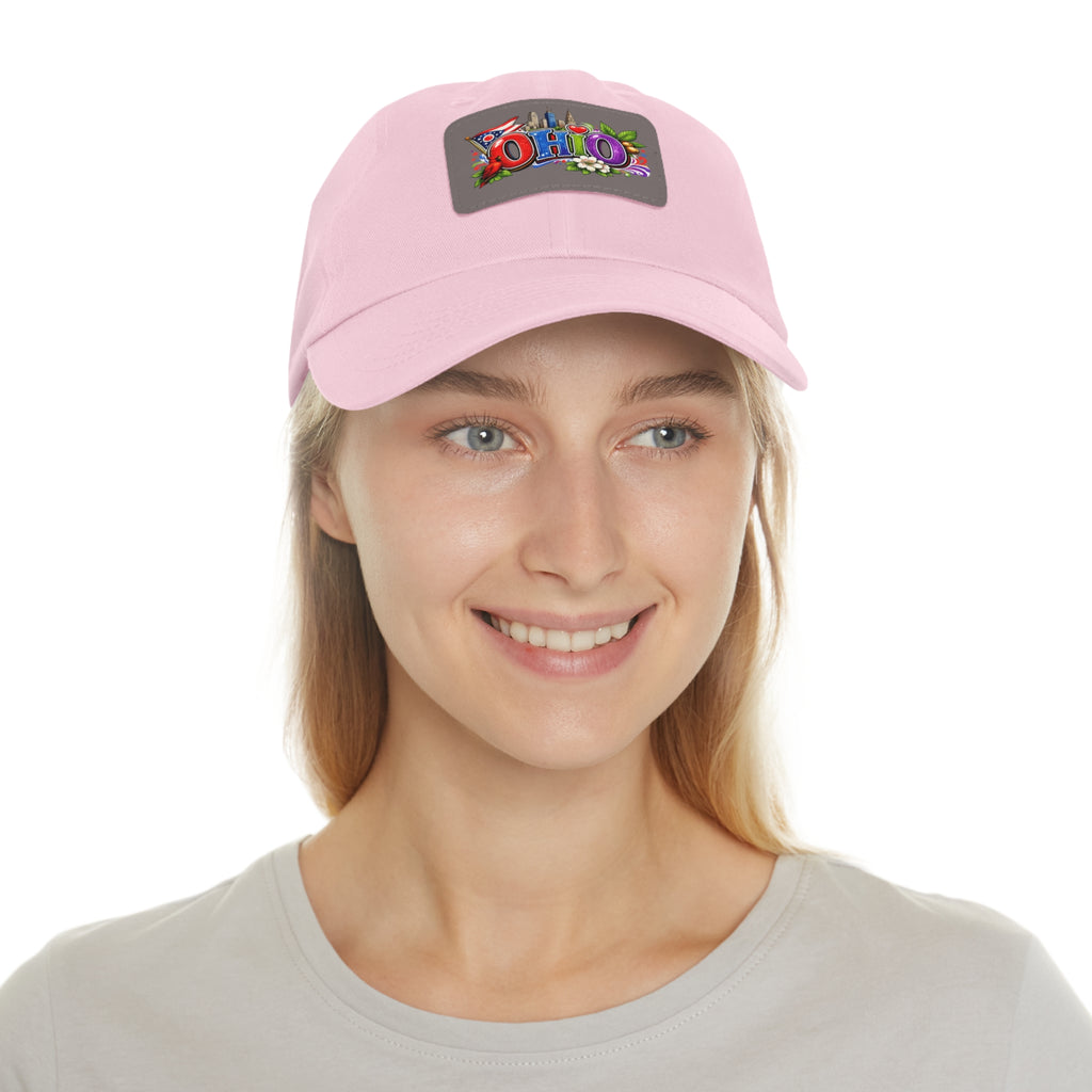 Ohio Patch Dad Hat | Leather Rectangle State Patch