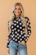 Game Day Baseball Sheer Mesh Long Sleeve Top