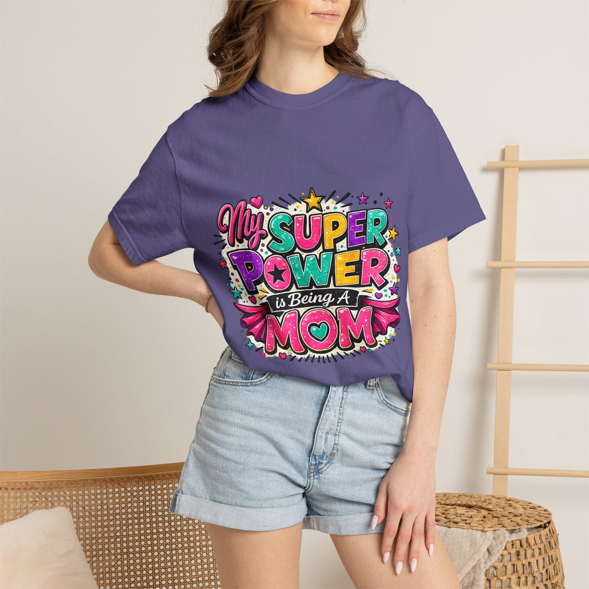 My Super Power Is Being A Mom T-shirt | Mom Graphic Tee