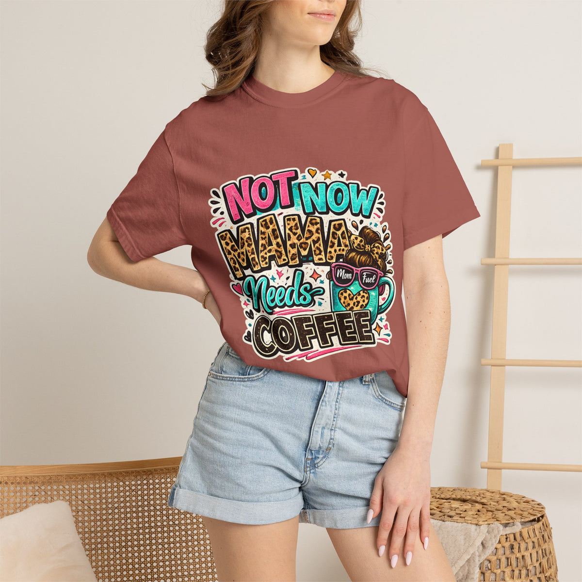 Not Now Mama Needs Coffee T-shirt | Mom Coffee Graphic Tee